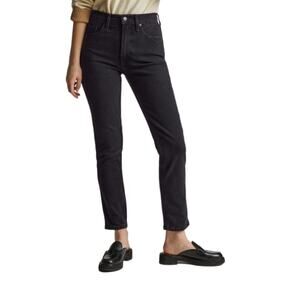 EVERLANE Straight Jeans Women Sz 28  Black Organic High Rise Normcore Casual NWT